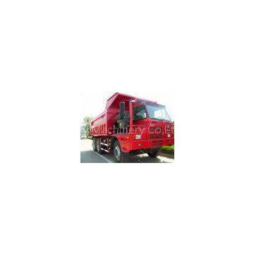 HOVA 60 Ton 6x4 Mining Heavy Duty Dump Truck for Transport , Red