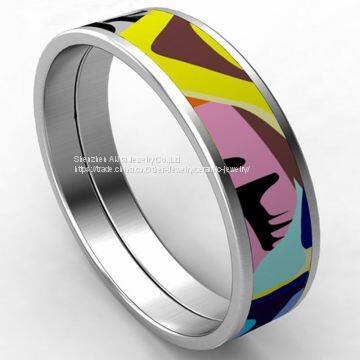 Anniversary Stainless Steel Bangles Bracelet Round With Custome Logo