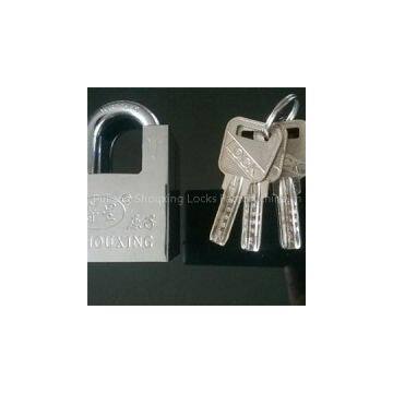 Shackle Protected Square Shaped Iron Padlock With Atom Keys