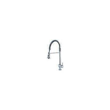 Brass Spring Pull Down Kitchen Tap Ceramic / Single Lever Mixer Taps