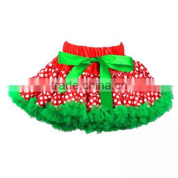 wholesale christmas custom colors green red fashion tutu skirt for girl