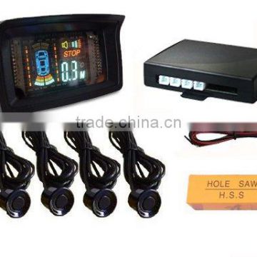 car reverse detector -reversing sensor.HUD display parking sensor 4 for back2 for front