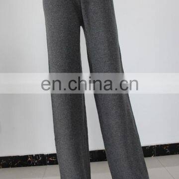 12gg knitted women pure cashmere drawstring pants