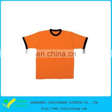 Round Collar Blank Orange T Shirt For Mans Running Sports