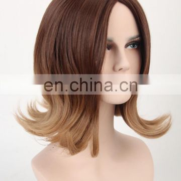 MFW-0102 Top New beauty long synthetic fashion source hair wig, gradient color wig