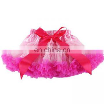 2016 Spring Style Fashion Red Rainbow Tutu Skirt With Green Ribbon photo-4