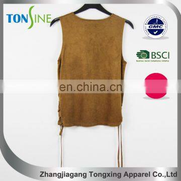 Women's Suedette Eyelet Top photo-3