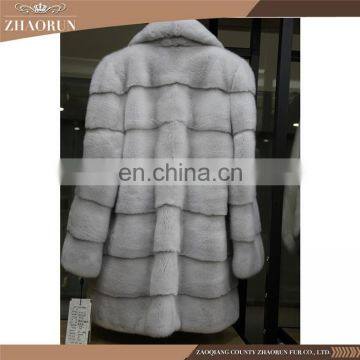 Wholesale Natural Soft Winter Real Fur Coat Garment Mink Fur Coat photo-2