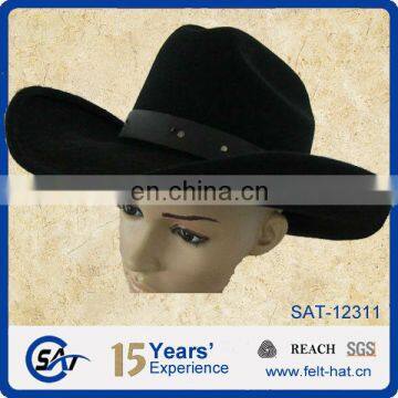 best seller big brim black wool felt cowboy hat