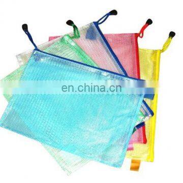 Plastic Mesh File Folder Custom Document Folder Clear Pvc Document Bags With Zipper for Documents and Receipt photo-2