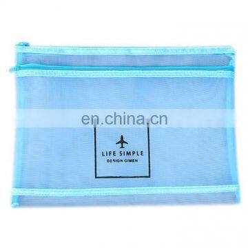 A3,A4,A5,A6,B4,B5,B6,B8 Custom Nylon Mesh file folder zippers document bag Organza folder