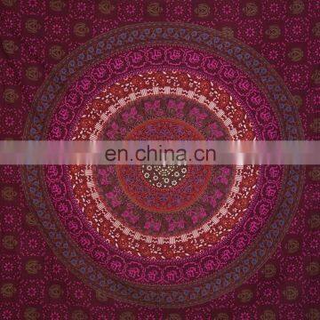 Indian Beautiful Elephant Mandala Curtains Cotton Boho Drapes Window Decor Decor Curtain photo-2