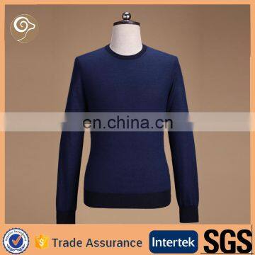 Long sleeve crew neck cashmere sweater men