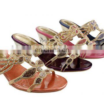 2016 Wholesale high quality colorful shoes and bags set with stones matching dress for party