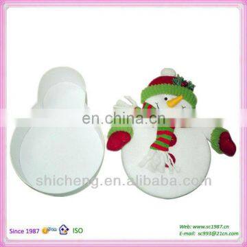 2016 hot new design simple and lovely smile Snowman Christmas gift packaging box 1