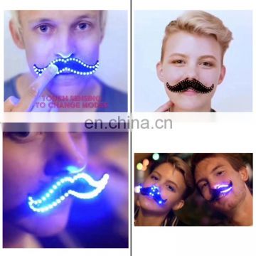 Christmas Decoration Gifts Cool Nightlight, LED Luminous Hairy Mustache Shape Light Up Night Light Flashing Cool