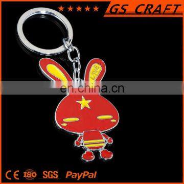 promotional logo embossed with color filled live animal keychain