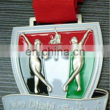 Silver Different Plating Sport marathon Medals Ribbon