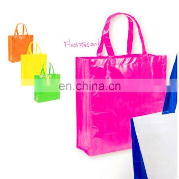 High Quality Promotion fluorescent Shopping Recycle Foldable Non Woven Bag