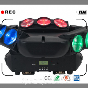 9pcs Rgbw 3 Heads 4in1 Led Moving Head Spider Beam Light photo-5