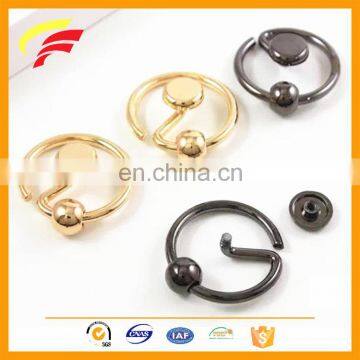 new style hot sale e shape metal decorative button for elegant dress