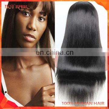 7A Brazilian Full lace human hair wigs for black women Glueless full lace wigs virgin hair straight human hair