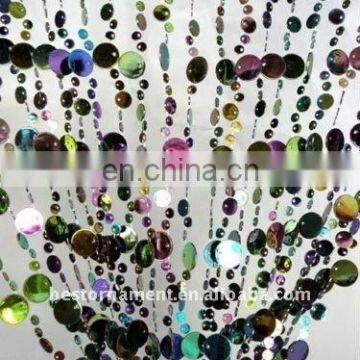 Plastic Black Irdescent Champagne Bubble Beaded Curtain