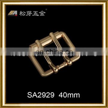 China supplier manufacture new style golden roller single prong pin buckles