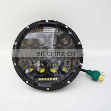 engergy saving 7 inch round 75w led head lamp with high beam low beam for jeep for harley