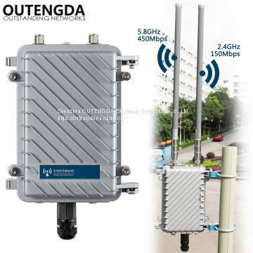 600Mbps Dual Band 2.4G&5.8G Outdoor CPE AP Router WiFi Signal Hotspot Amplifier Repeater Long Range Wireless PoE Access Point