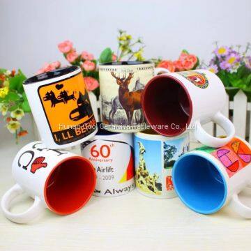 Sublimation 11oz Inner and Handle Color Ceramic Mug Made in China At Low Price Wholesale photo-5