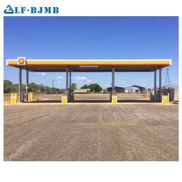 Design Steel Structure Space Frame Filling Station Petrol Gas Station Canopy for Sale