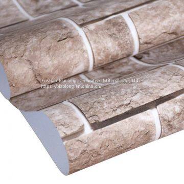 Eco-friendly Fireproof Brick Texture Self Adhesive PVC Film Vinyl Wallpaper