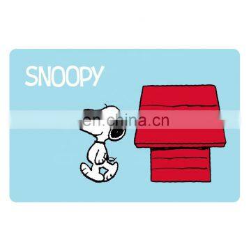 100% polyester snoopy design floor mat with TPR / Latex back bathroom mat table tufted mat