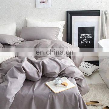 100% Satin Duvet Cotton Home Luxury Bed Sheet Bedding Set Grey photo-7