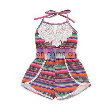 Girl Lace Romper Mexican Serape Clothing Jumpsuit