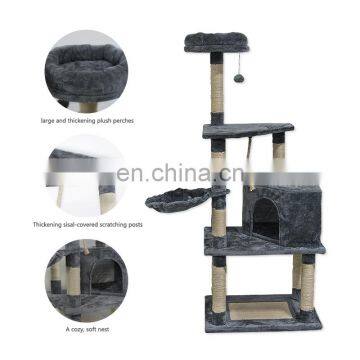 Wooden Sisal Oem Manufacturer Wholesale Customized Design Large Cat Tree House Pet Scratcher Bucket Cat Tree Cat Furniture photo-4