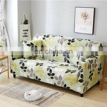 Amazon Hot Sell Printed Floral Designs Full Cover Elastic Sofa Stretch Spandex Protective Elastic Stretch Corner Sofa Covers photo-3
