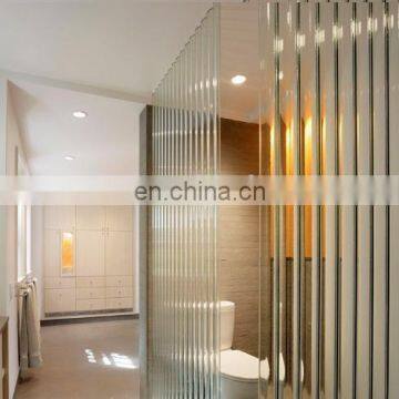 ROCKY BRAND 4mm 5mm corrugated glass for bathroom door