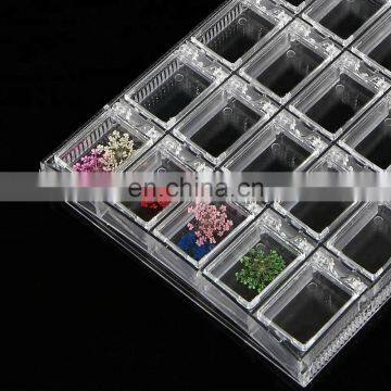 20 Grids Acrylic Empty Storage Box Strass Beads Jewelry Decoration Container photo-4