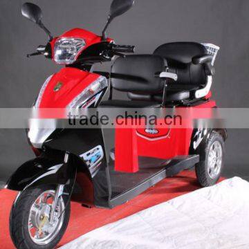 2015 new double seat adults unfoldable electric tricycle