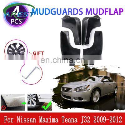 4 штуки для Nissan Maxima Teana J32 2009, 2010, 2011, 2012. Грязезащитные козырьки, брызговики, фендерные брызговики. Защитные аксессуары для автомобиля
