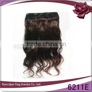 fashionable womens natural clip synthetic expression hair extension