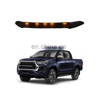 Car Body kits Exterior Accessories Bonnet Guard pp njection with LED For Toyota HILUX REVO 2016 2017 2018 2019 2020 2021