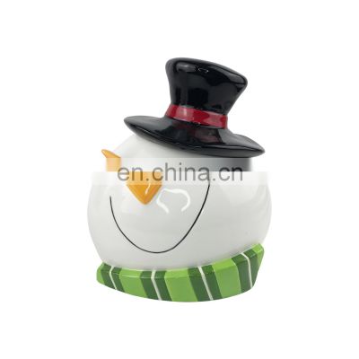 christmas ceramic snowman figurine for home ornaments decoration