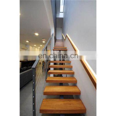 Modern Wood Straight Staircase Cantilevered Stairs