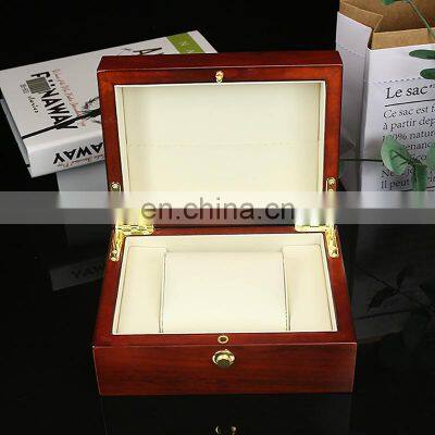 Wholesale Wooden Watch Box Custom Red Jewelry Watch Packaging Box Wood photo-2