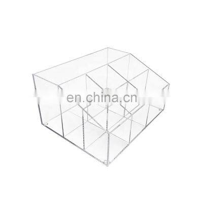 Clear Acrylic Desk Pen Organizer 7 Compartments Pencil Holder Desktop Acrylic Stationery Organizer for School Office photo-4