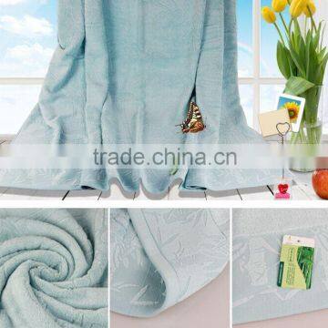 150*200CM 80%bamboo20%cotton jacquard pure blanket super terry towel canabe customized