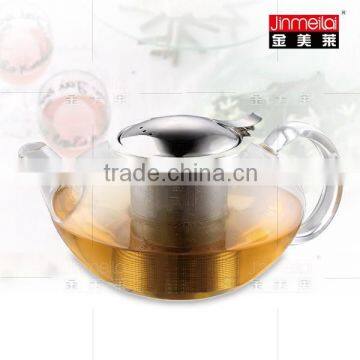 heat-resistantborosilicate glassteapot,transparent borosilicate glass teapot with stainless steel lid and SS 304 filter